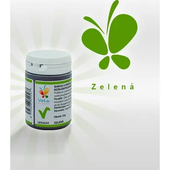 CZ distribuce Barva v prášku extra koncentrovaná (zelená) 25 g/kelímek