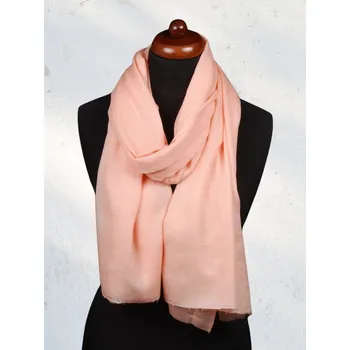 Šála Kašmírská vlněná pašmína Self broskvová