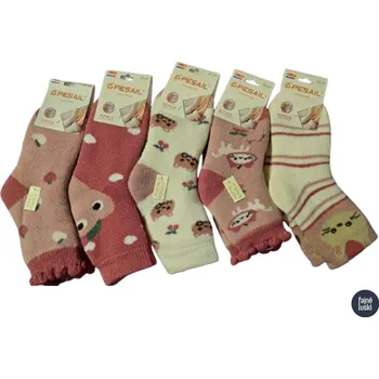Dětské termoprádlo Dětské Alpaka vlna teplé ponožky sada 2páry holka 27-31
