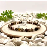 Certom Stříbrný náramek - jaspis zebra matný 0219