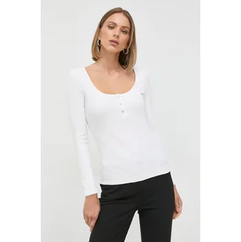 Pánské tričko Tričko s dlouhým rukávem Guess KARLEE W2YP46.KBCO2 bílá 00X, vel. M