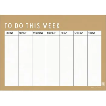 Diář Týdenní plánovač Design Letters 70201601BEIGE béžová 80X