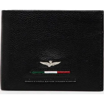 Peněženka Kožená peněženka Aeronautica Militare černá barva, AM152 99X, vel. ONE SIZE