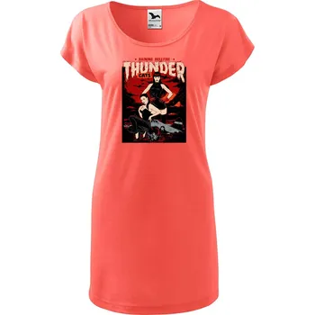 Dámské tričko DOBRÝ TRIKO Dámské tričko/šaty Thunder cats Velikost: XS, Barva: Korálová