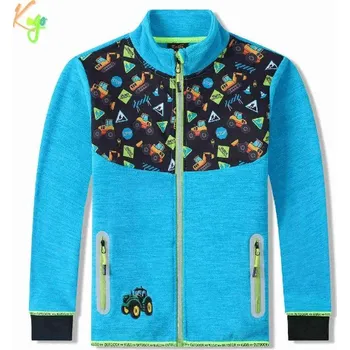 Chlapecká mikina Chlapecká flísová mikina Kugo BM5611 tyrkysová