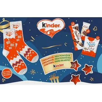 Čokoláda Ferrero Kinder mix + ponožky 179g