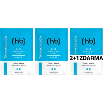 Pleťová maska Skincyclopedia Hydratační plátýnková maska s kyselinou hyaluronovou AKCE 2+1 ZDARMA 3 ks