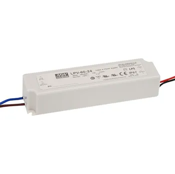 Napájecí zdroj pro osvětlení Napájecí zdroj pro LED 60W 12V IP67 MEAN WELL LPV-60-12