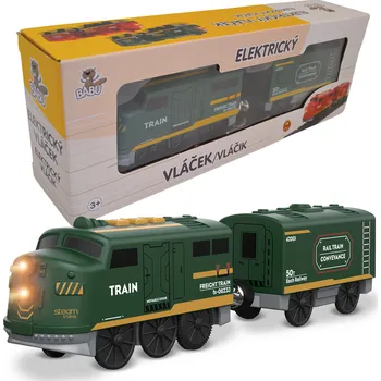 autíčko BABU vláčky - Elektrický vláček zelený - set 2 ks