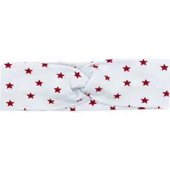 Čelenka Dětská čelenka bílá s hvězdičkami 0-6m