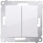 Přepínač dvojitý křížový, řazení 7, 10AX, 250V~, bílá DW7/2.01/X/11