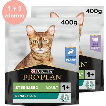 Pro Plan Cat Adult Sterilised Renal Plus krůta/králík 400 g 1 + 1...