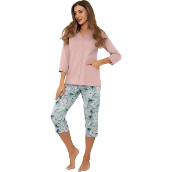 Dámské pyžamo Dámské pyžamo ITALIAN FASHION SEKWOJA 3/4+3/4 růžová/print L 0