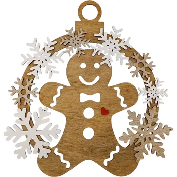 Vánoce Dekorace z Řečice Dřevěný vánoční věnec maxiperník 30cm