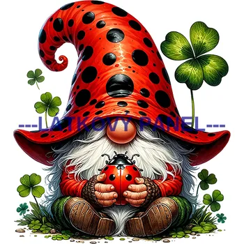 Látkový panel - Skřítek beruškový - AVS-025 Velikost: 15x15cm, Materiál: Kočárkovina