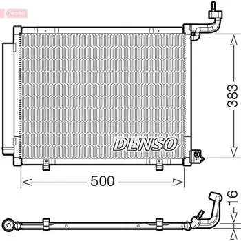 Výparník klimatizace Kondenzátor, klimatizace DENSO DCN10058