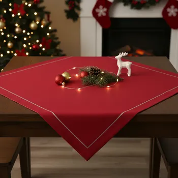 ubrus Dekorační ubrus na stůl EDGAR 85x85 cm červená Mybesthome