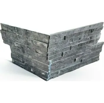 Obklad Obklad kamenný lepený DEKSTONE N 3003 Black Slate břidlice rohový – tenký pásek