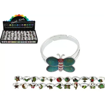 Prsten Nastavitelný prstýnek měnící barvu podle teploty – mix druhů