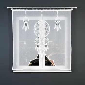 Záclona Dekorační oblouková krátká záclona na žabky NEW LEA 160 bílá 160x160 cm MyBestHome