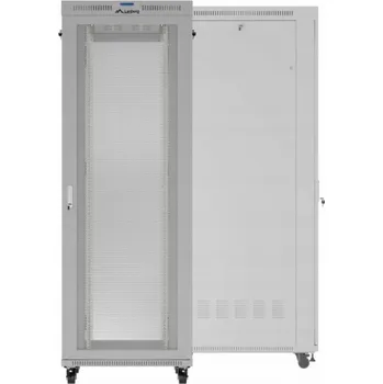 Racková skříň Lanberg 19" 47U 800x1200 šedá stojatá racková skříň s perforovanými dveřmi LCD (ploché balení) V2