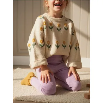 Oblečení a móda Sinsay - Žebrované legíny - fialová - ZE811-44X - ZE811-44X-116