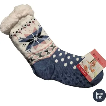 Dámské ponožky Dámské teplé protiskluzové spací vánoční ponožky na doma 35-38 modrá