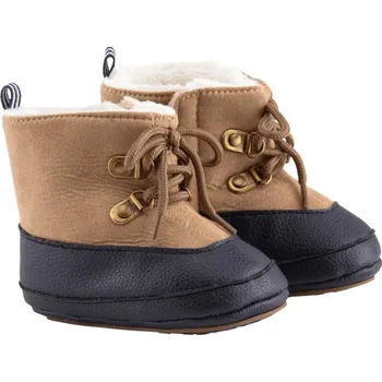 Dětská sálová obuv Dětské teplé capáčky z umělé kůže s protiskluzovou podrážkou Sterntaler - 5302411 hnědé Velikost: 15/16