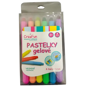 Magnetická kreslící tabulka CreaFun - Neonové pastelky gelové - sada 6 ks