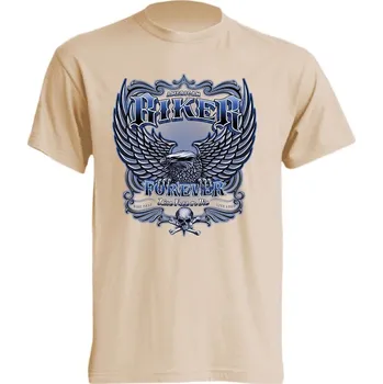 Pánské oblečení panske_chopper_tricko_potiskamerican_biker_forever Barva: Lime stone - krémová, velikost: XS