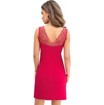 Dámská noční košile Noční košilka Donna Victoria II - viskóza Vínově-červená 2XL(44)