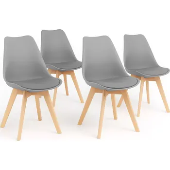 LuxuryForm DESIGN Jídelní židle BALI - šedá - SET 4 ks