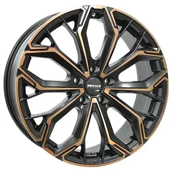 Alu kolo Alu kola MONACO WHEELS GPC17, 19x8 5x112 ET35, černá + měděná barva leštění (zátěžová)