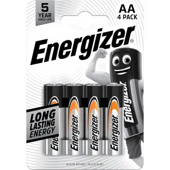 Článková baterie Alkalická baterie Energizer AA (R6) 4 ks