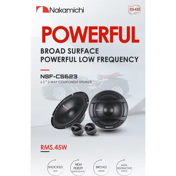 Nakamichi NSF-CS623 2-PÁSMOVÁ KOMPONENTNÍ SADA REPRODUKTORŮ