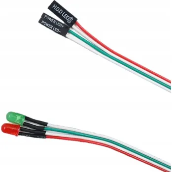 Dioda Dioda Led 5mm Červená + Zelená, délka kabelu 65cm