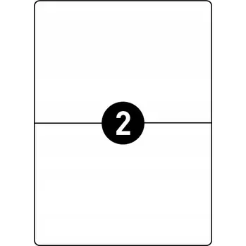 Samolepící etiketa Samolepicí etikety A4 2x210x148 mm + okraj - 100 listů - (ECONOMY)