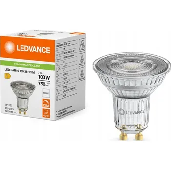 Žárovka LED ŽÁROVKA REFLEKTOR GU10 7W = 100W 4000K 750lm 36° STMÍVATELNÁ LEDVANCE