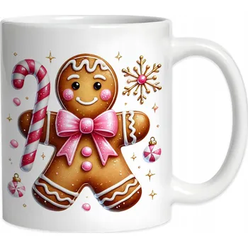 Vánoční hrnek Perníček Růžový Vánoce Svátek 330 ml