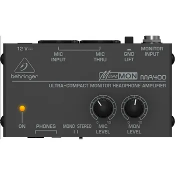 Sluchátkový předzesilovač Sluchátkový zesilovač Behringer Micromon MA400
