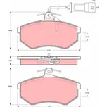 Sada brzdových destiček, kotoučová brzda LUCAS GDB404