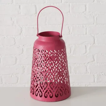 Svícen Růžový kovový svícen Nadira: Světlejší