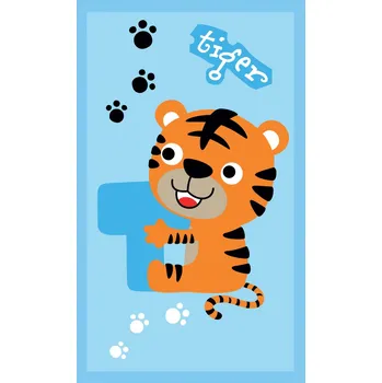 Ručník Dětský bavlněný ručník KIDS Tygřík 30x50 cm modrý