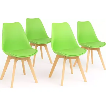 LuxuryForm DESIGN Jídelní židle BALI - zelená - SET 4 ks