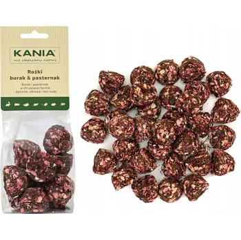 Krmivo pro hlodavce Krmivo Rożki červená řepa & pastinák pro králíky, morčata a hlodavce 10 Ks . 150g KANIA