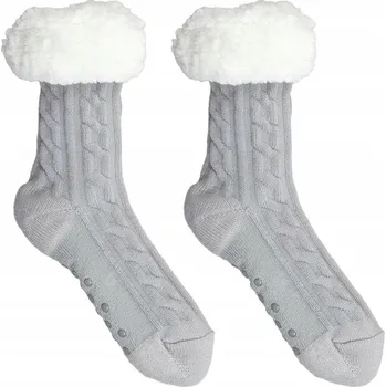 Dámské ponožky Protiskluzové PONOŽKY s VYTLAČOVANÝM VZOREM šedé 39-42