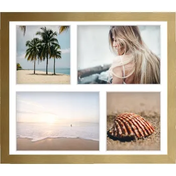 Obraz Rámeček na 4 fotografie Hekla 24x30x4 foto galerie zlatý