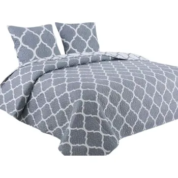 Prostěradlo Přehoz na postel Euromat polyester 180 cm x 220 cm šedý