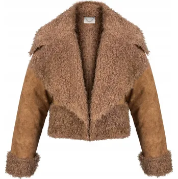 Podprsenka Exkluzivní kožíšek royal brown semiš s kožíšek