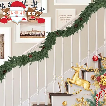 umělá květina UMĚLÁ GIRLANDA 180 CM VÁNOČNÍ JEDLE 7 ŠIŠEK VENKOVSKÝ STYL